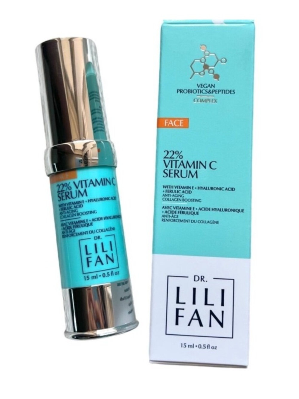 Dr Lili Fan Probiotic Peptide Vitamin C Serum with Hyaluronic Acid 15ml NEW!